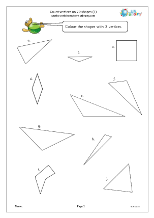 Preview of worksheet Count vertices on 2D shapes (1)