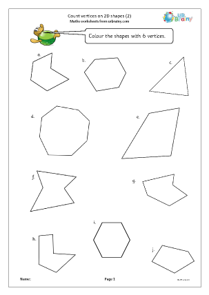 Preview of worksheet Count vertices on 2D shapes (2)