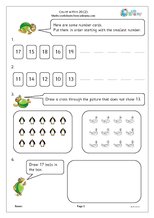Preview of worksheet Count within 20 (2)