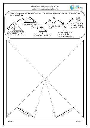 Preview of worksheet Snowflake DIY