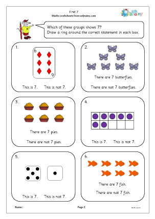 Preview of worksheet Find 7