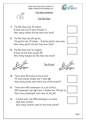 solve two step word problems reasoningproblem solving