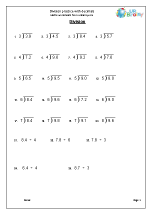 division maths worksheets for year 5 age 9 10
