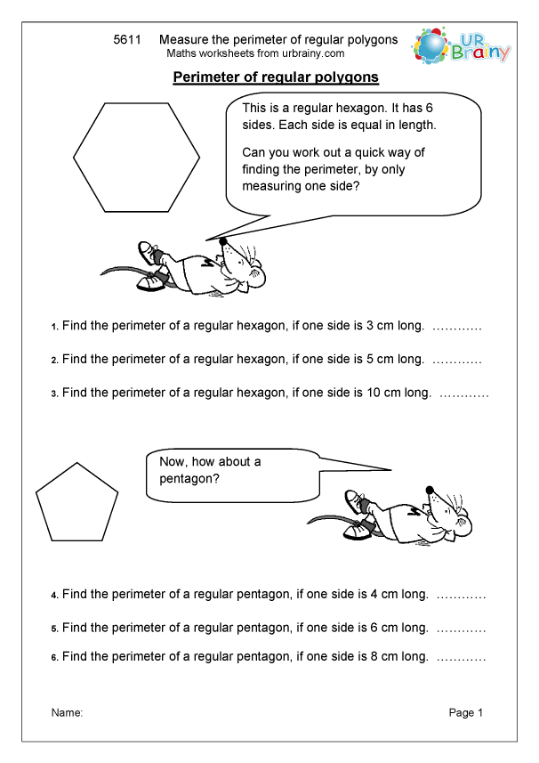 Measure The Perimeter Of Regular Polygons Measuring In Year 5 age 9