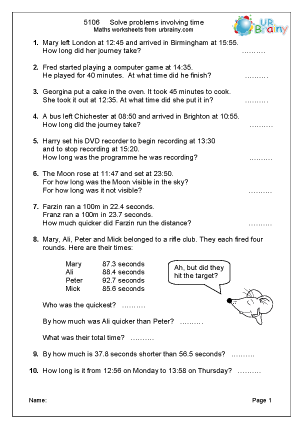 Solve problems involving time - Reasoning/Problem Solving Maths