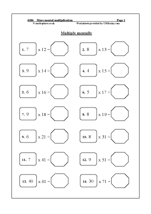 More mental multiplication