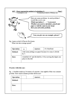 Choose Appropriate Methods of Calculating (1)