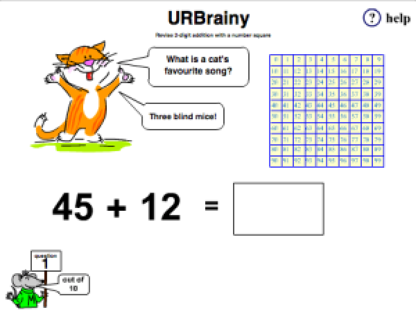 Preview of 'Revise 2-digit Addition with a Number Square'