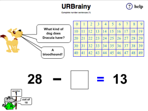 Preview of game Complete Number Sentences (1)