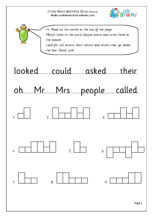 5 frequency worksheet words high phase Tricky Activities (10) Word 5 frequency worksheet words high phase Tricky Activities (10) Word