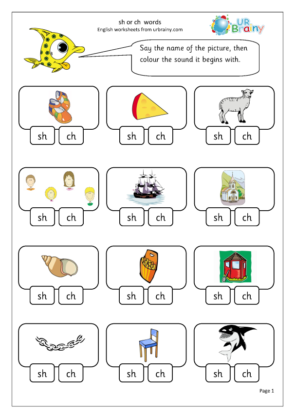 Sh Or Ch Words Letters And Sounds By URBrainy