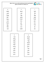 More CVC Words and Activities