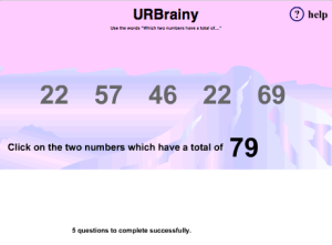 Preview of game Which 2 Numbers have the Total of...?