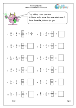 fraction and decimal worksheets for year 4 age 8 9