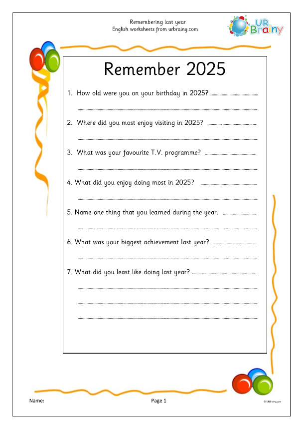 Preview of 'New Year: remembering last year'