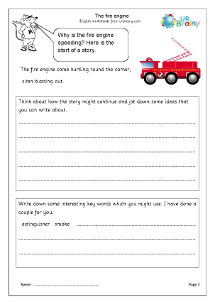 Preview of worksheet The Fire Engine