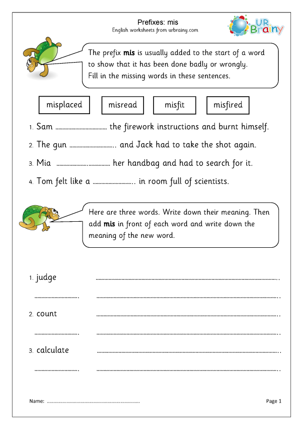 Suffixes Worksheets 3rd Grade