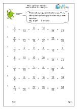 fraction and decimal worksheets for year 5 age 9 10