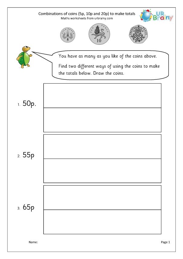 Preview of 'Making amounts using coins (1)'
