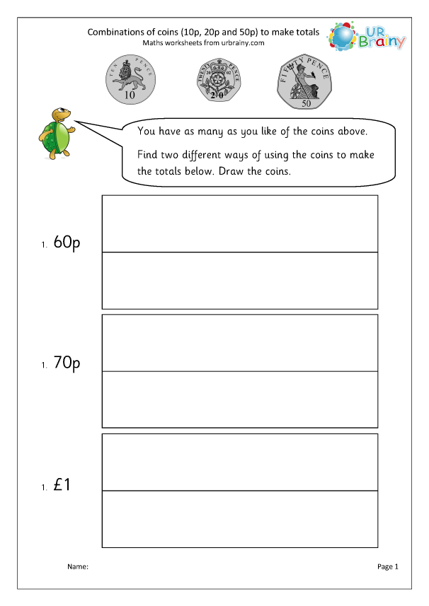 Preview of 'Making amounts using coins (2)'
