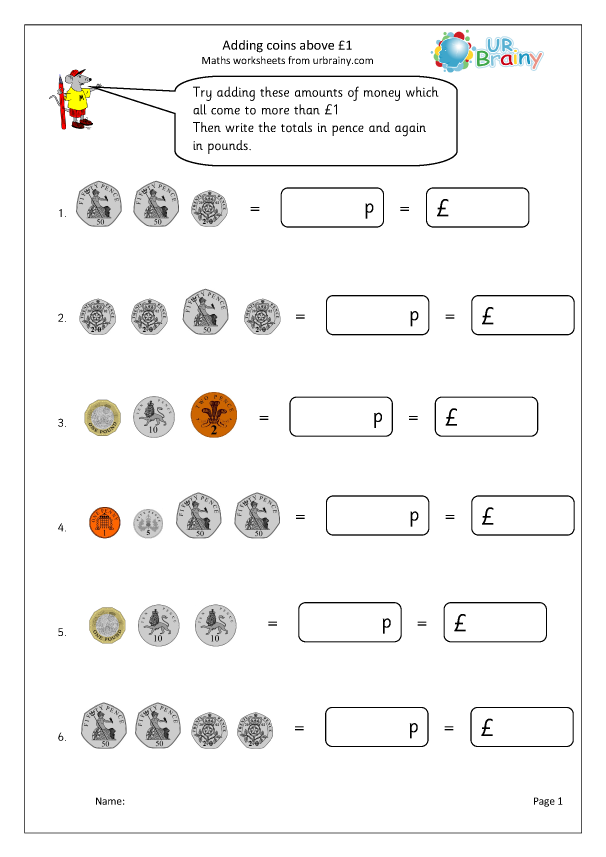 Adding Coins Above 1 Money By URBrainy