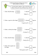 fraction worksheets for year 2 age 6 7