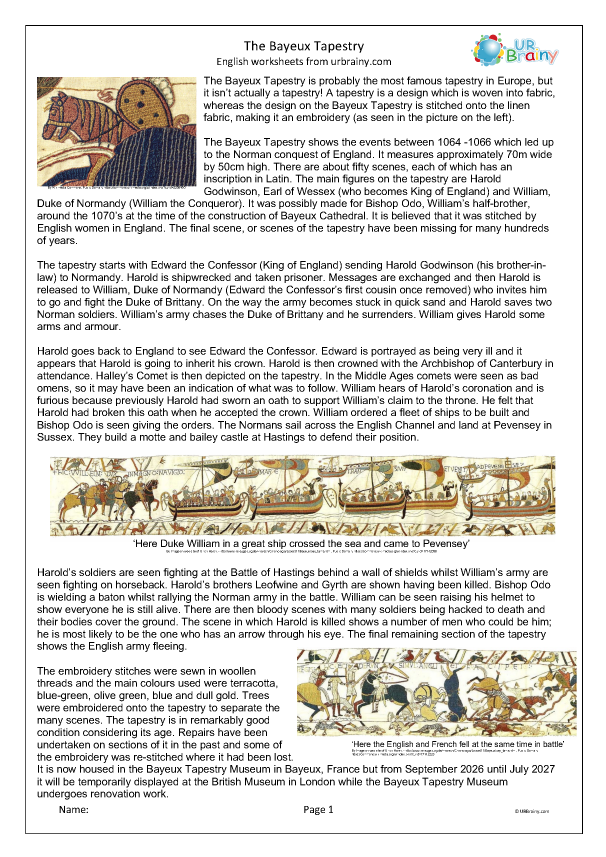 Preview of 'The Bayeux Tapestry'
