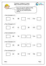 Printables Maths Sheets For Year 3 year 3 maths worksheets age 7 8 extension counting on in teens
