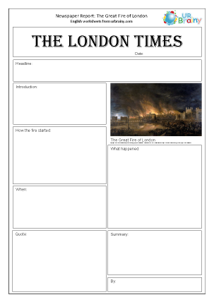 Newspaper Report The Great Fire Of London Events In History By Urbrainy Com