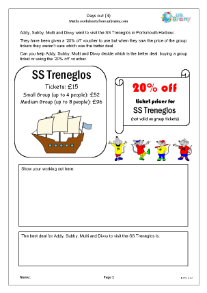 Preview of worksheet Days out (3)