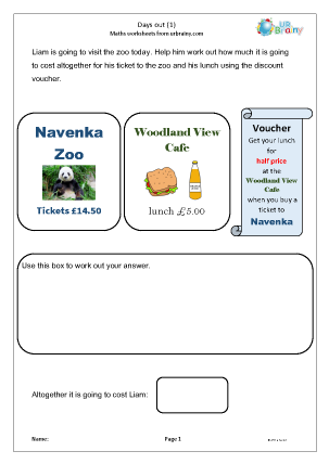 Preview of worksheet Days out (1)