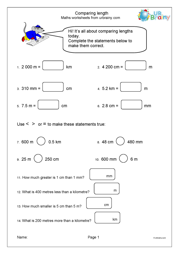 Perimeter Printable Worksheets