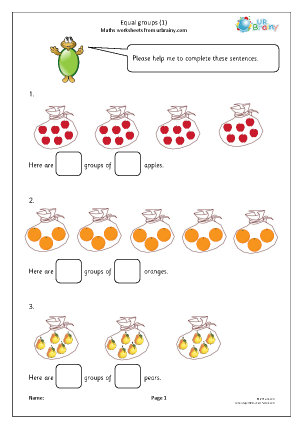 recognising equal groups 1 multiply and divide in year