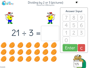 Dividing by 2 or 3 (pictures)
