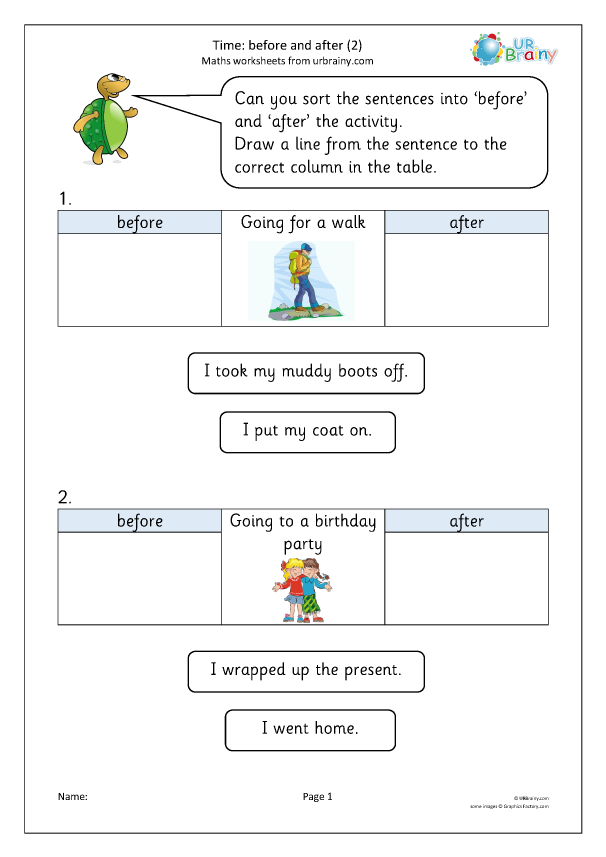 What Comes After And Before Worksheets Math Worksheets Before And 