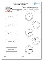 time worksheets for year 2 age 6 7