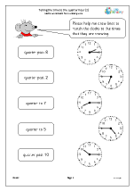 time worksheets for year 2 age 6 7