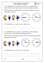 time worksheets for year 2 age 6 7