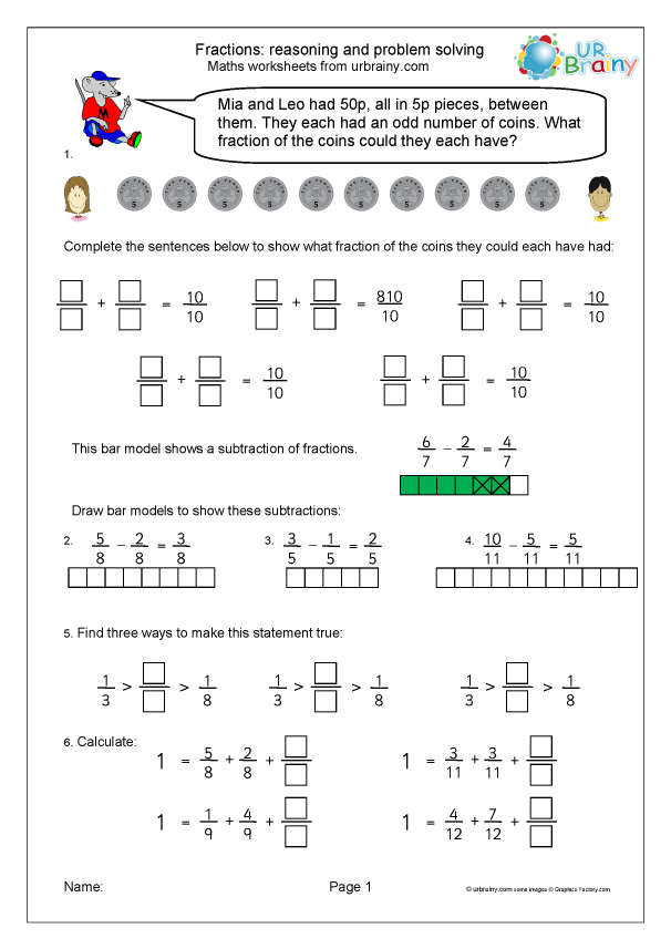 Fractions Reasoning And Problem Solving Fraction And Decimal