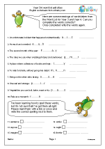 Word List Years 3-4 Activities