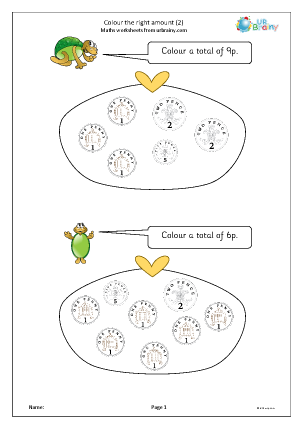 Money Maths Worksheets for Year 1 (age 5-6) - URBrainy.com