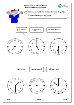 time worksheets for year 1 age 5 6