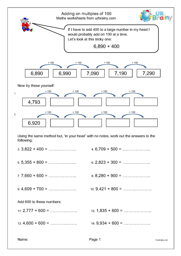 Preview of 'Adding on multiples of 100'