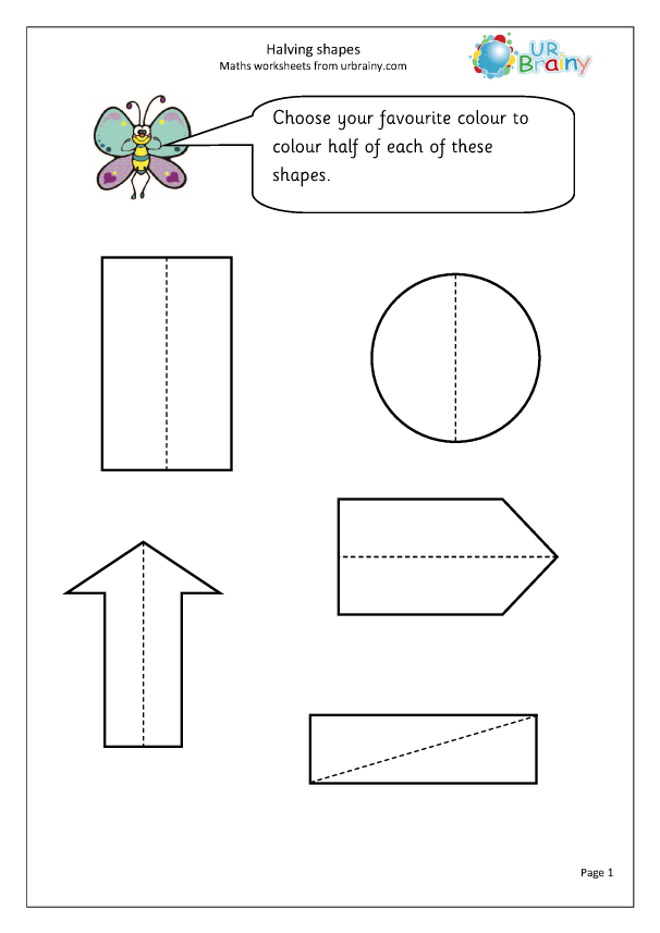 Halving Shapes Halves By URBrainy