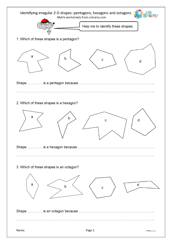 Identifying Irregular 2D Shapes Geometry Shape By URBrainy