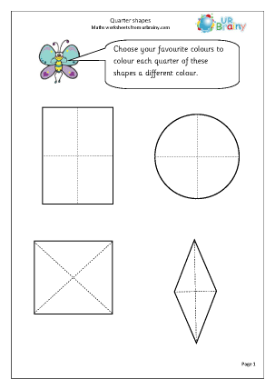 Quarter of shapes