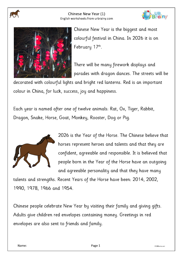 Preview of 'Chinese New Year (KS1)'