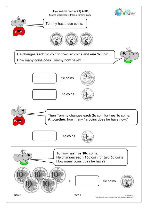 Preview of 'How many coins? 3 (AUD)'