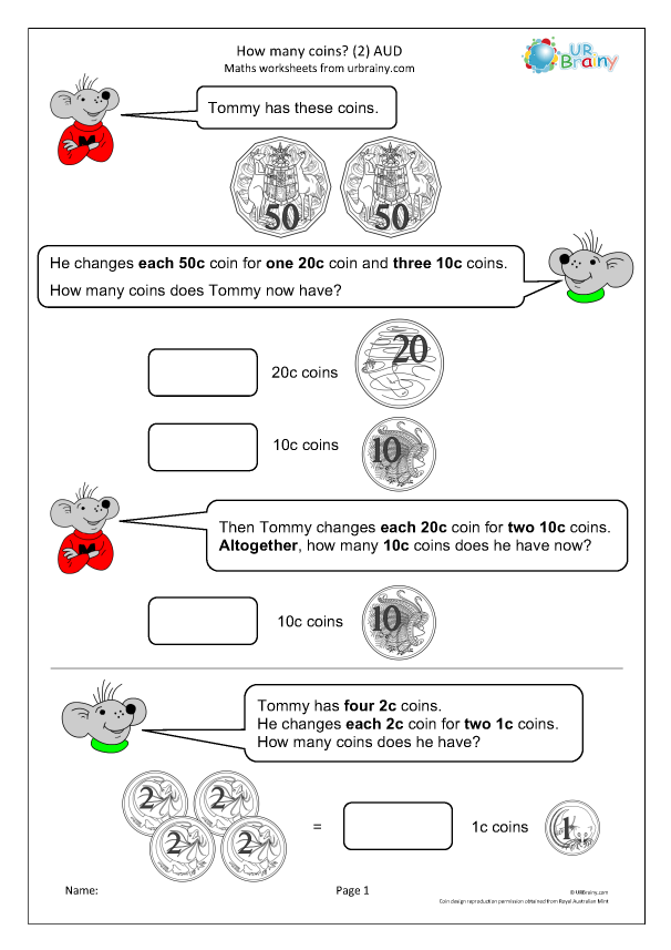 Preview of 'How many coins? 2 (AUD)'