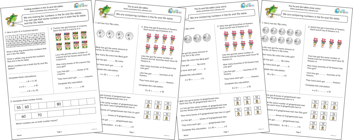 Year 2:  5x and 10x Tables